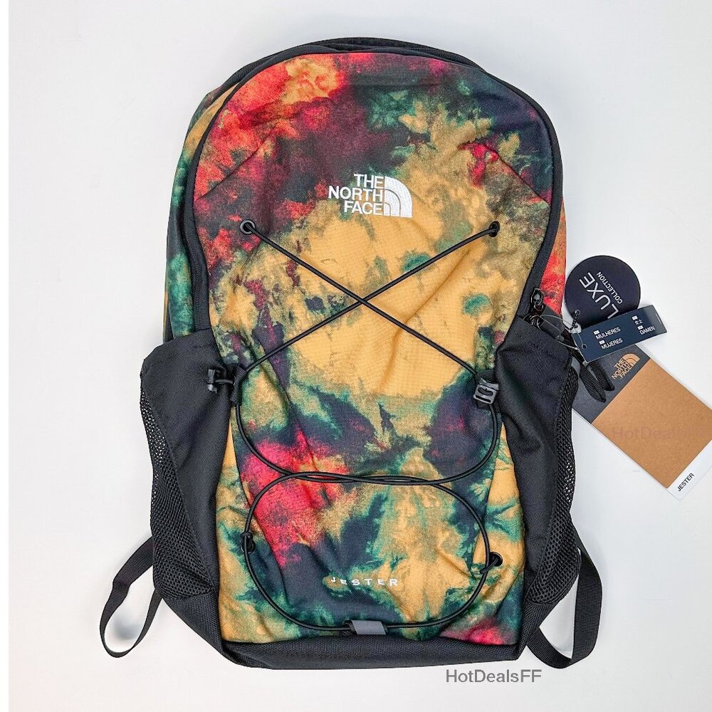 The North Face Women's Jester Luxe Laptop Backpack / Bookbag Tie Dye / Black